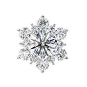 1 Ct. Floral Cluster Diamond Earrings Studs Women's Round Cut Design