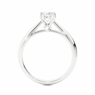 0.80 Ct Princess Shaped Solitaire Lab Diamond Engagement Ring In White Gold