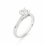 0.80 Ct Princess Cut Solitaire Lab Diamond Engagement Ring In White Gold