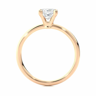 0.80 Ct Princess Cut Solitaire Moissanite Engagement Ring In Rose Gold