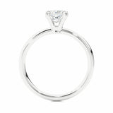 0.80 Ct Princess Cut Solitaire Moissanite Engagement Ring In White Gold