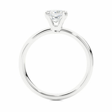 0.80 Ct Princess Cut Solitaire Moissanite Engagement Ring In White Gold
