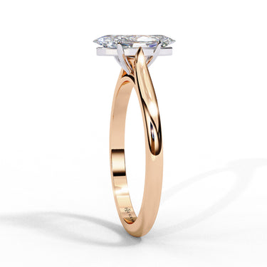 0.80 Carat Marquise Cut Diamond Solitaire Engagement Ring In Rose Gold