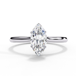 0.80 Carat Marquise Cut Diamond Solitaire Engagement Ring In White Gold