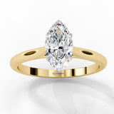 0.80 Carat Marquise Cut Diamond Solitaire Engagement Ring In Yellow Gold