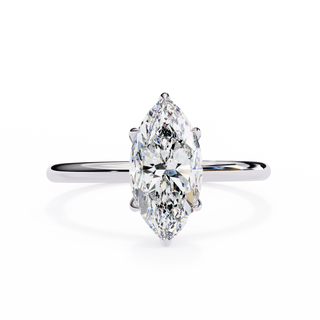 0.82 Carat Marquise Shape Solitaire Diamond Engagement Ring In White Gold