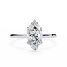 0.82 Carat Marquise Shape Solitaire Diamond Engagement Ring In White Gold