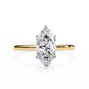 1 Carat Marquise Cut Solitaire Diamond Engagement Ring 18K Yellow Gold Natural Diamond Solitaire Engagement Rings