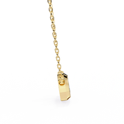 1 ct Marquise Bezel Set Lab Diamond Necklace Yellow Gold