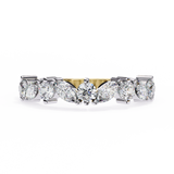 0.90 Carat Marquise & Round Shape Diamond Wedding Band In Yellow Gold