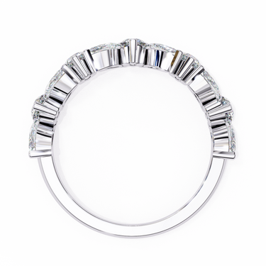 0.90 Carat Marquise & Round Shape Diamond Wedding Band In White Gold