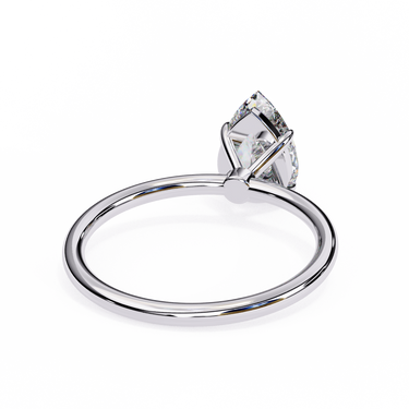 0.90 Carat Pear Shape 4 Prong Set Solitaire Diamond Engagement Ring In White Gold