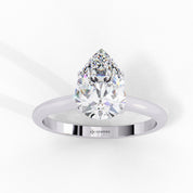 Pear Shape Solitaire Lab Diamond Engagement Ring Solitaire Engagement Rings