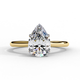 Pear Shape Solitaire Lab Diamond Engagement Ring