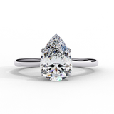 Pear Shape Solitaire Lab Diamond Engagement Ring