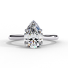 0.90 Carat Pear Shape Diamond Solitaire Engagement Ring In White Gold