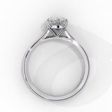 0.90 Carat Pear Shape Diamond Solitaire Engagement Ring In White Gold