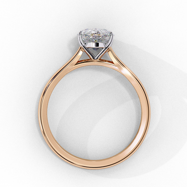 0.90 Carat Pear Shape Solitaire Diamond Engagement Ring In Rose Gold