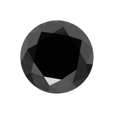 Loose 2 Carat Round Cut Black Diamond