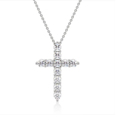 2 Carat Diamond Cross Pendant
