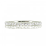 0.80 Carat Round Shape Channel Setting Diamond Eternity Ring In White Gold 