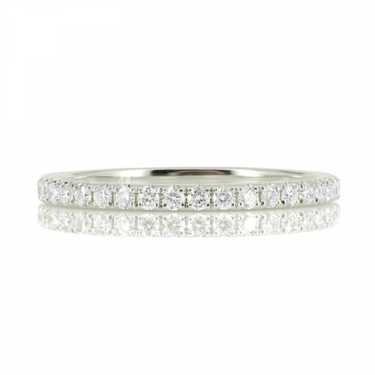 0.80 Carat Round Shape Channel Setting Diamond Eternity Ring In White Gold 