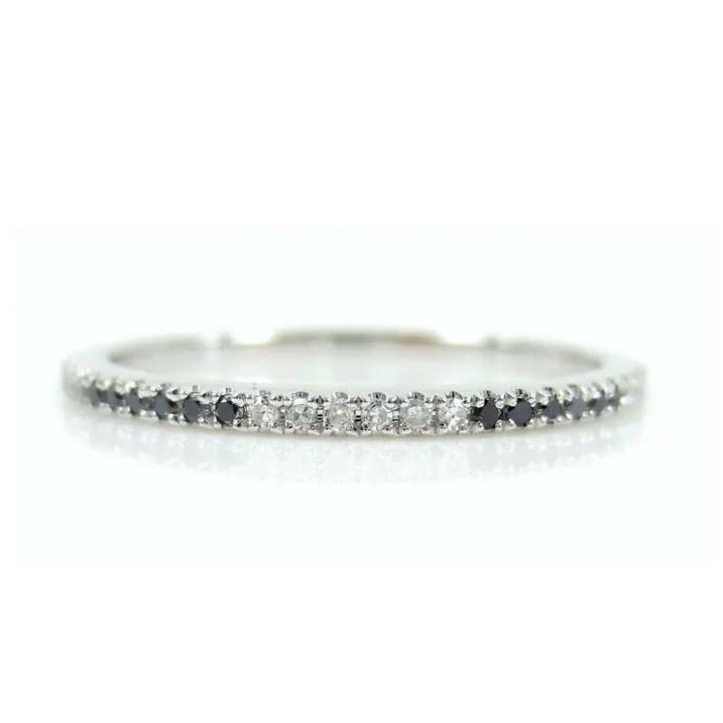 0.60 Carat Black & White Diamond Eternity Ring 