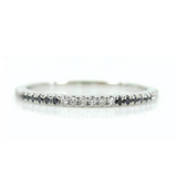 0.60 Carat Round Cut Channel Setting  Black & White Diamond Eternity Ring