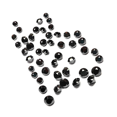 1.30 Mm to 1.60 Mm Round Cut Calibrated Black Diamond Lot