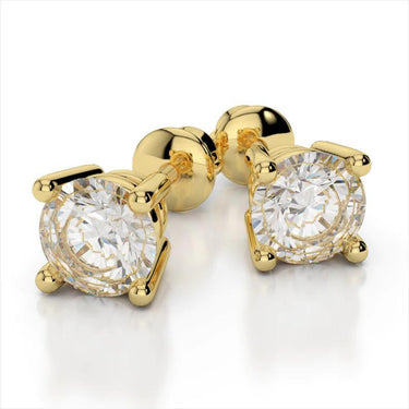 1 Carat Tw Diamond Stud Earrings in Prong Setting White Gold