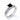 1 Carat Princess Cut Prong and pave setting Black Diamond Ring In White Gold