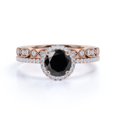 Black diamond wedding ring