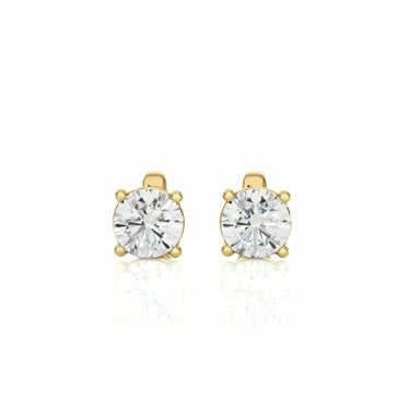 1 Ct Diamond Stud Earrings In 14K Yellow Gold