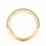 0.76 Ct Knife Edge Round Cut Diamond Eternity Wedding Band