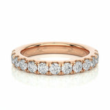 1.01 Ct Round Cut Prong Setting Diamond Eternity Band In White Gold