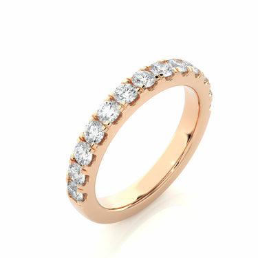 1 Ct Round Cut Prong Setting Diamond Eternity Band In Rose Gold