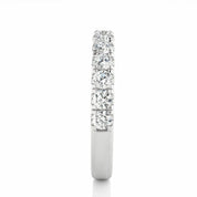 1.01 Ct Round Cut Prong Setting Diamond Eternity Band In White Gold Eternity Wedding Rings