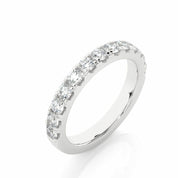 1.01 Ct Round Cut Prong Setting Diamond Eternity Band In White Gold Eternity Wedding Rings