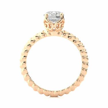 1 Ct Round Cut Solitaire Prong Setting Diamond Engagement Ring In Rose Gold