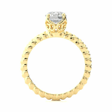 1 Ct Round Cut Solitaire Prong Setting Diamond Engagement Ring In Yellow Gold