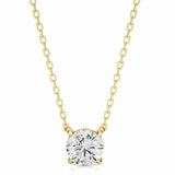 1.05 Ct Round Brilliant Cut Solitaire Diamond Pendant In Yellow Gold