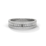 1.01 Ct Baguette Lab Diamond Wedding Band Rose Gold