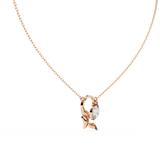 1.00ct Marquise Lab DiamondProng Set Necklace In Yellow Gold