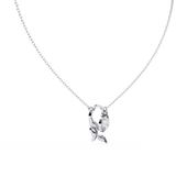 1.00ct Marquise Lab DiamondProng Set Necklace In Yellow Gold