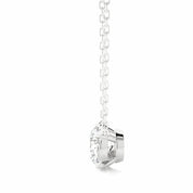 1 Carat Round Solitaire 4 Prong Diamond Nacklace In White Gold