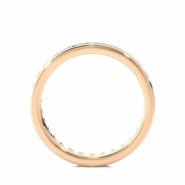 1.05 Ct Round Cut Channel Setting Diamond Wedding Band In Rose Gold