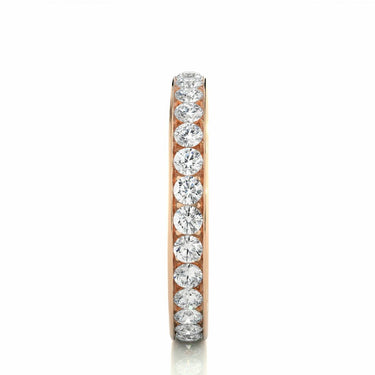 Alliance diamant serti canal taille ronde 1,05 ct en or rose 