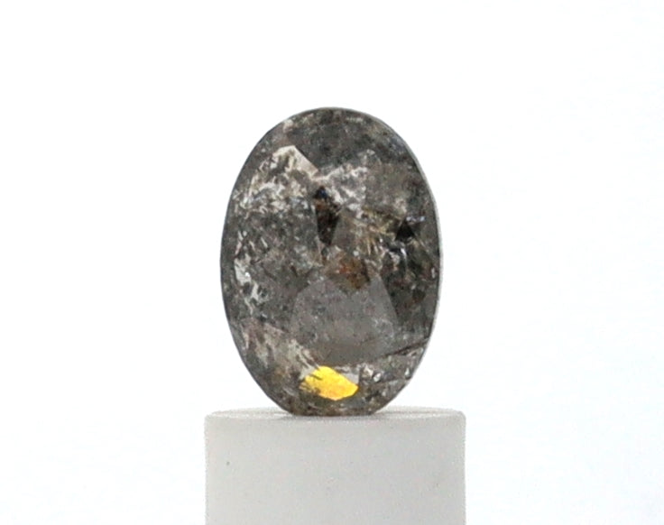 1.05 Carat Oval Cut Salt and Pepper Diamond