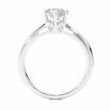 1.05 Carat Round Cut Moissanite Solitaire Ring White Gold