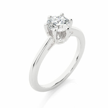 1.05ct 6 Prong Round Diamond Solitaire Engagement Ring White Gold